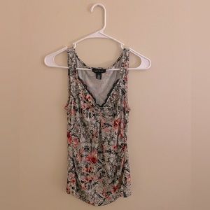 White House Black Market floral tank, size small